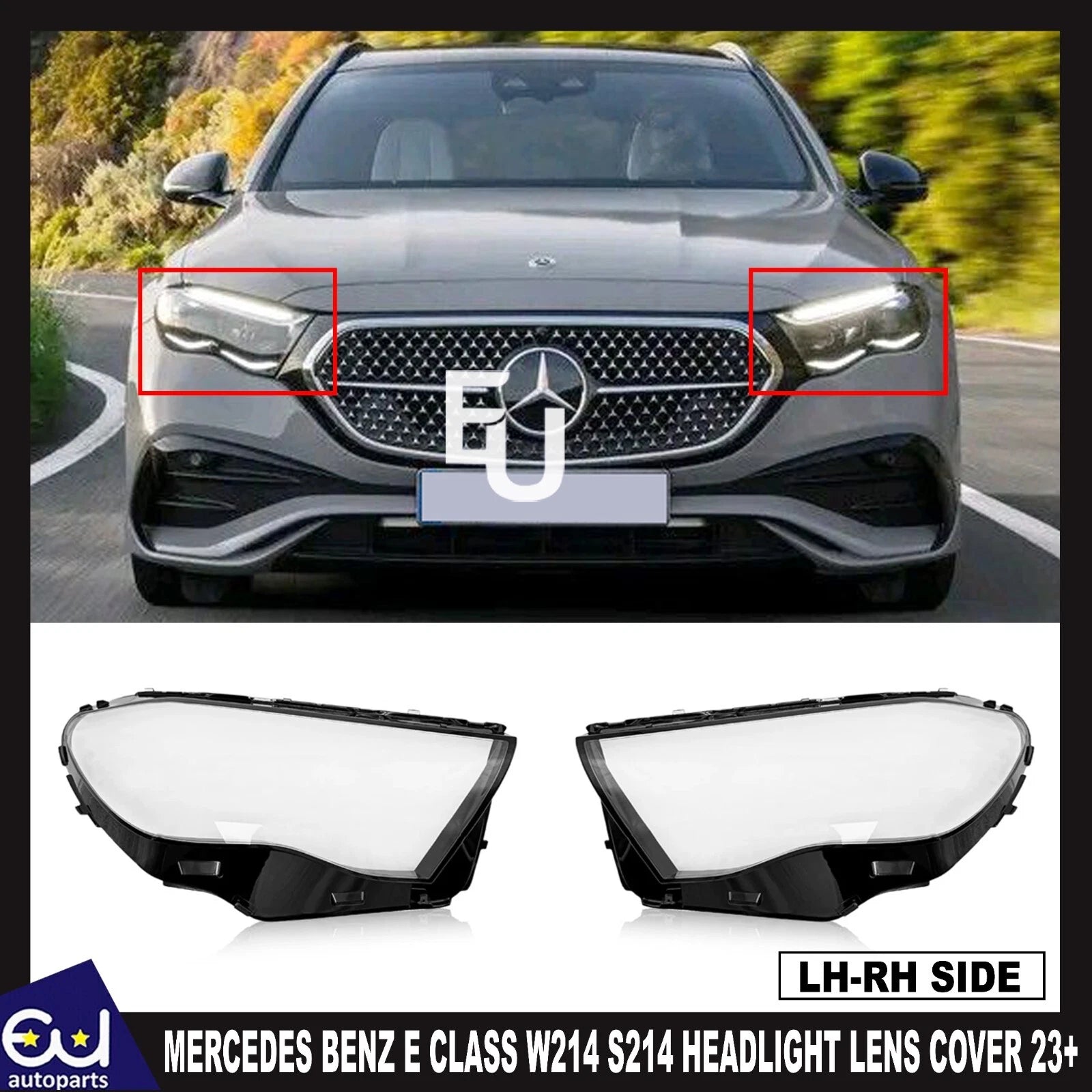 FOR LAND ROVER DEFENDER L663 LEFT CLEAR HEADLIGHT COVER LENS SHELL LAMPSHADE 20+