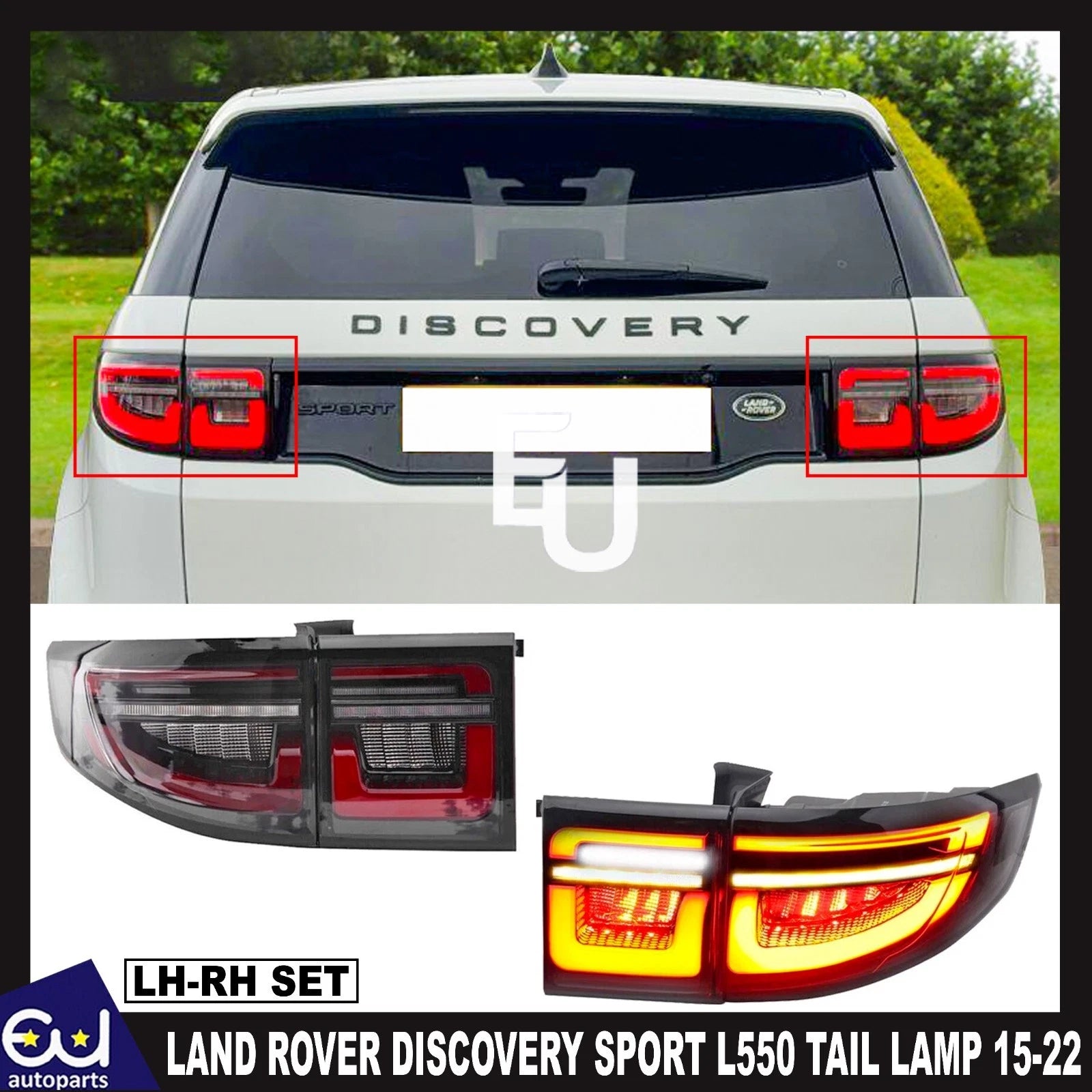 DYNAMIC LED REAR TAIL LIGHT BRAKE LAMP FOR LAND ROVER DISCOVERY SPORT L550 2015+