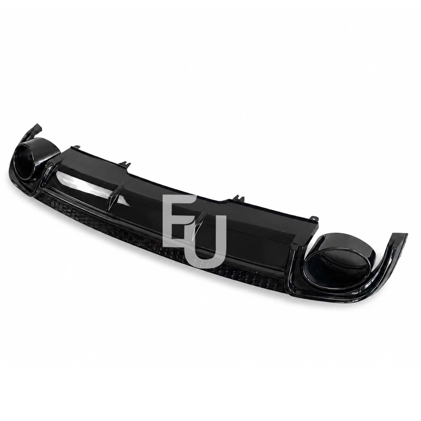 FOR AUDI A4 B9 STANDARD RS4 LOOK REAR BUMPER DIFFUSER W/TAILPIPE GLOSS 2015-2019