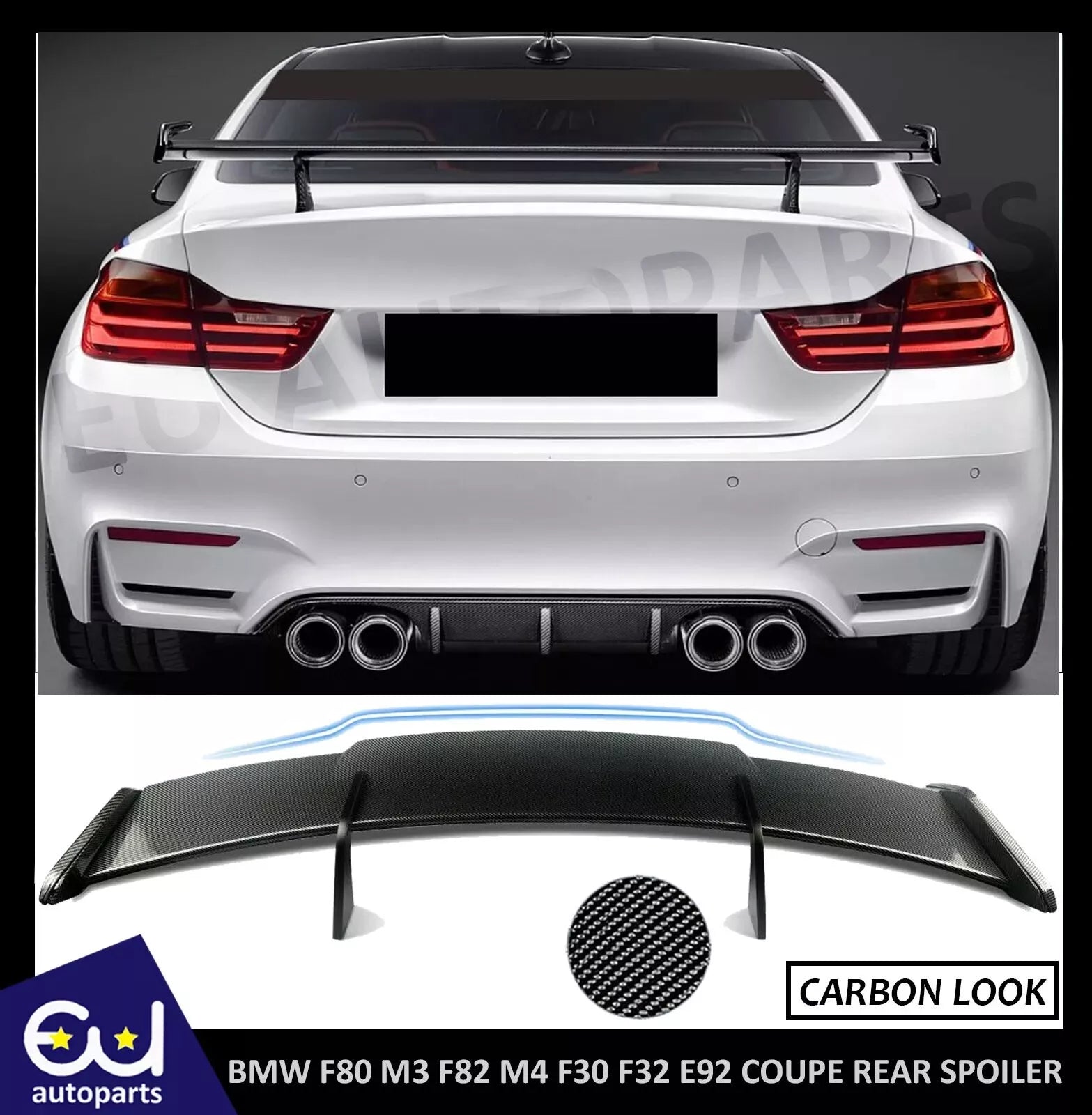 REAR BOOT TRUNK SPOILER WING FOR BMW G80 F80 M3 G82 F82 M4 F32 F30 G20 G22 M2