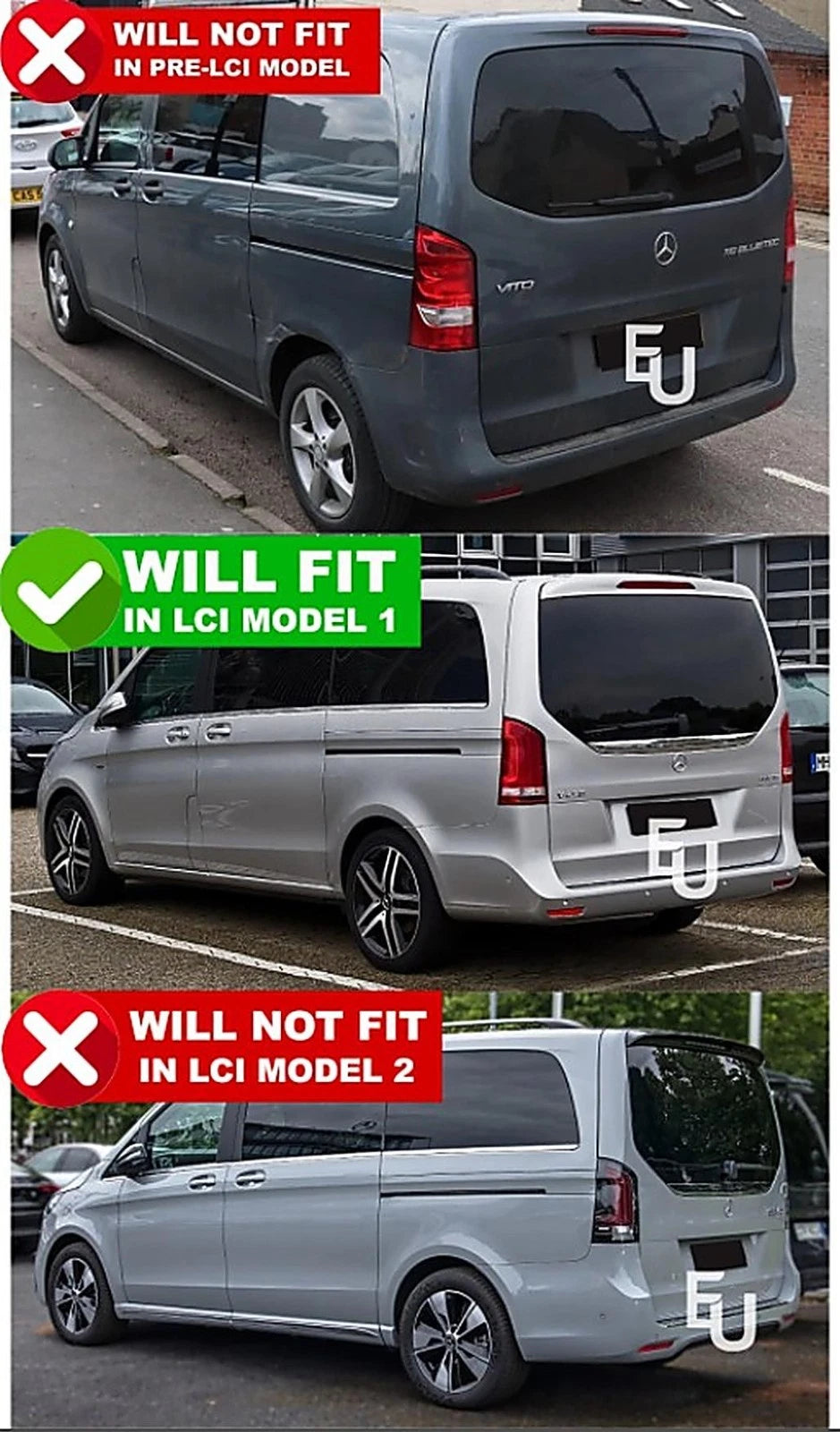 FOR MERCEDES V CLASS VITO W447 REAR LEFT PASSENGER SIDE TAIL LIGHT LAMP 19-23