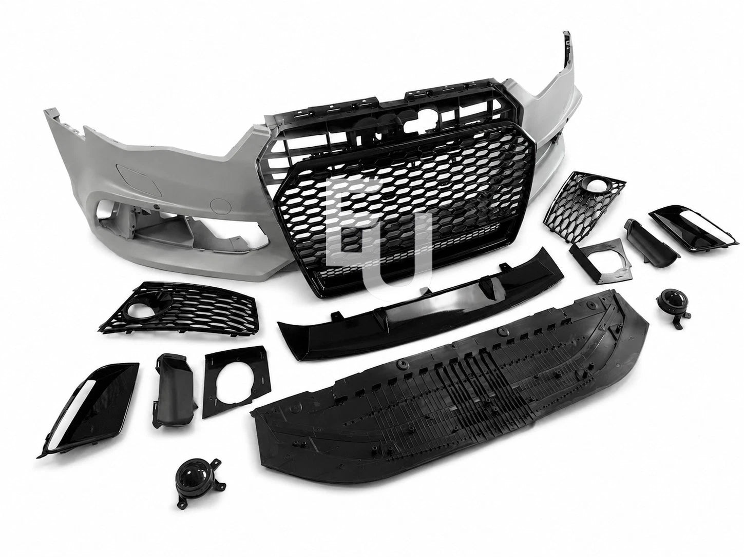 RS6 LOOK FRONT BUMPER CONVERSION BODYKIT FOR AUDI A6 S6 C7.5 LCI 15-18 W/GRILL