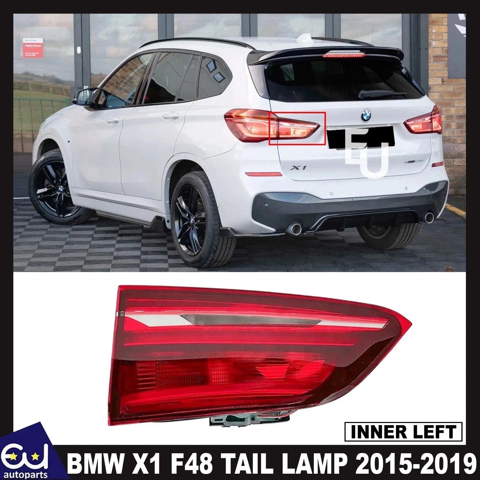 FOR BMW X1 F48 15-19 LH PASSENGER SIDE LEFT REAR INNER TAIL LIGHT BRAKE LAMP LED
