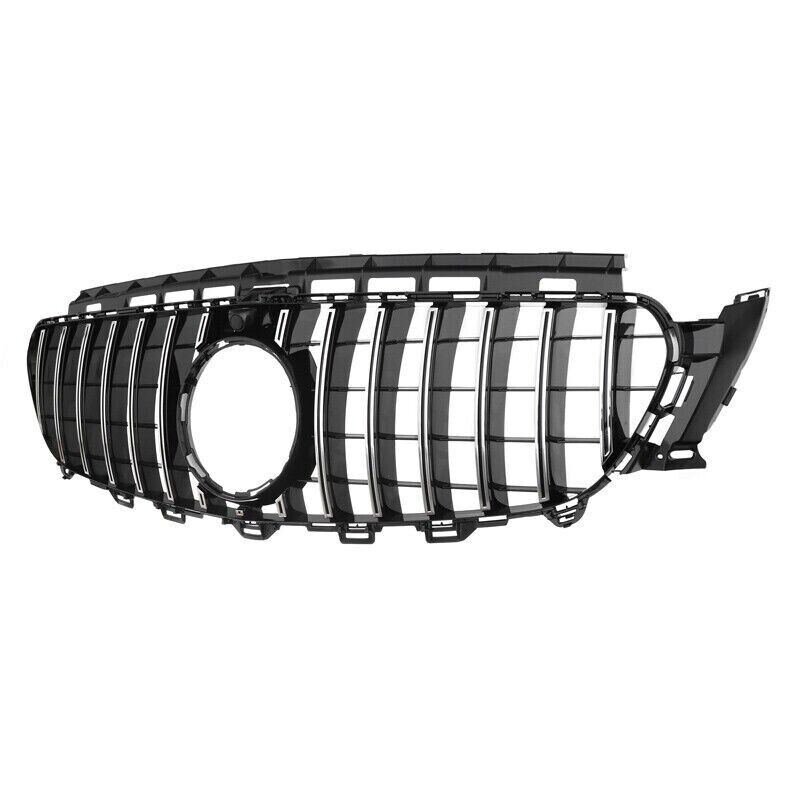 FOR MERCEDES E CLASS W213 C238 FRONT GRILLE GRILL GT R STYLE SILVER CHROME 16-20