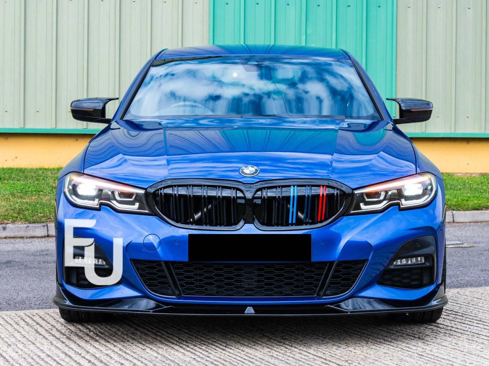 FOR BMW 3 SERIES G20 G21 AC STYLE FRONT SPLITTER LIP SPOILER GLOSS BLACK 2018-21