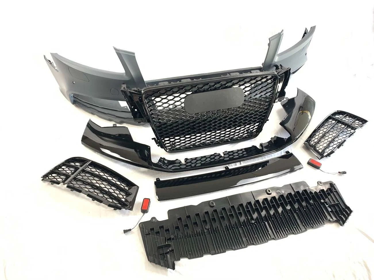RS5 LOOK FRONT BUMPER BODYKIT SPLITTER FOR AUDI A5 S5 B8 COUPE SPORTBACK 2007-11