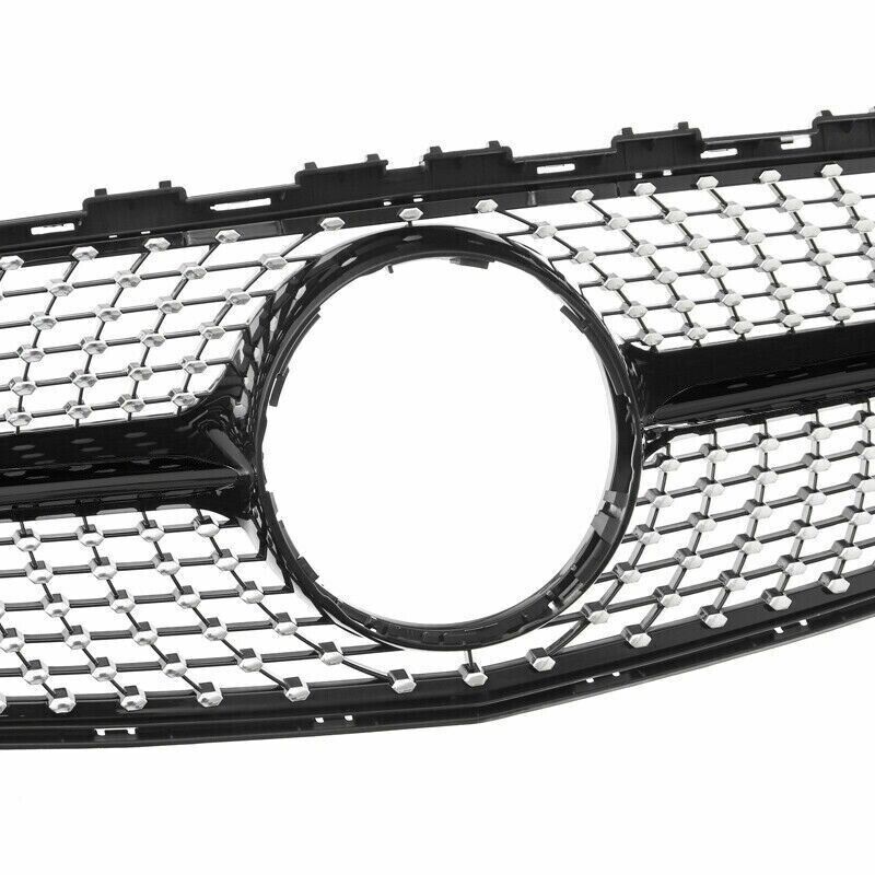 FOR MERCEDES A CLASS W176 LCI GLOSS BLACK CHROME GRILL GRILLE DIAMOND LOOK 16-18