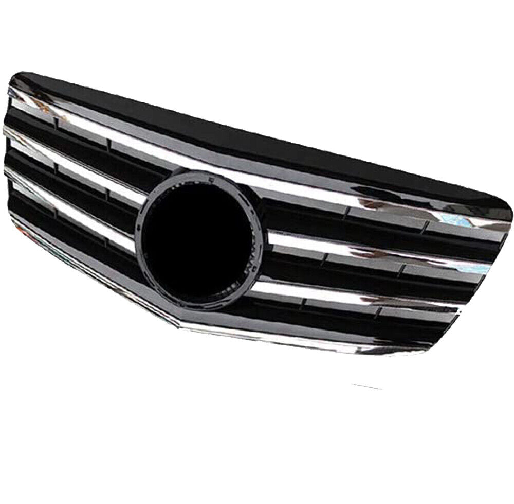 FOR MERCEDES E CLASS W211 E63 4 FIN STYLE CHROME GRILLE SALOON FACELIFT OE 2006+
