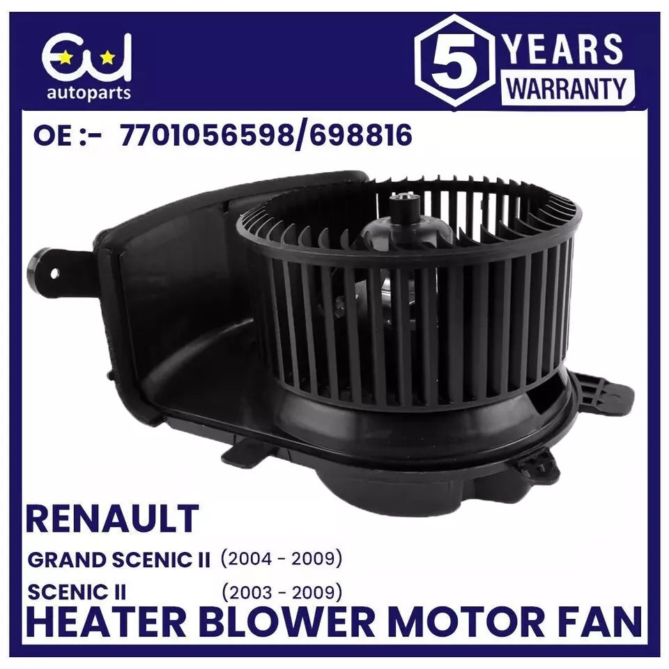 HEATER BLOWER MOTOR FAN FOR RENAULT SCENIC GRAND SCENIC MK2 03-09 7701056598