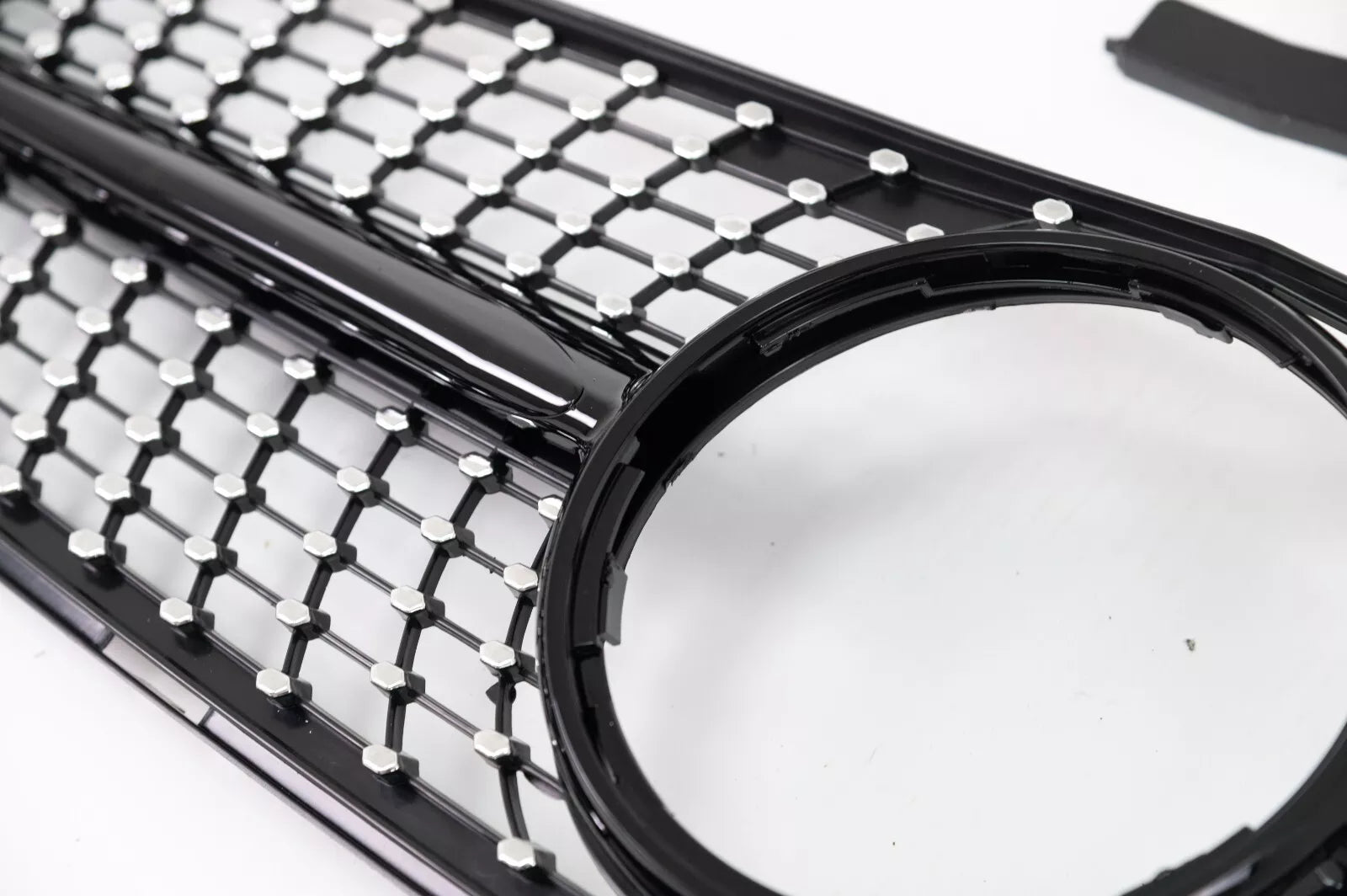 FOR MERCEDES C CLASS W204 S204 C204 7-15 FRONT GRILLE GRILL DIAMOND BLACK CHROME