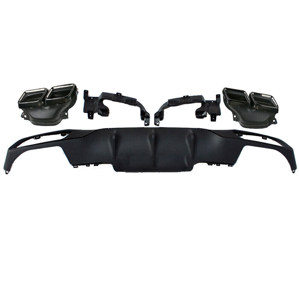 FOR MERCEDES E CLASS W213 NORMAL SEDAN E63 LOOK REAR BUMPER DIFFUSER TAILPIPES