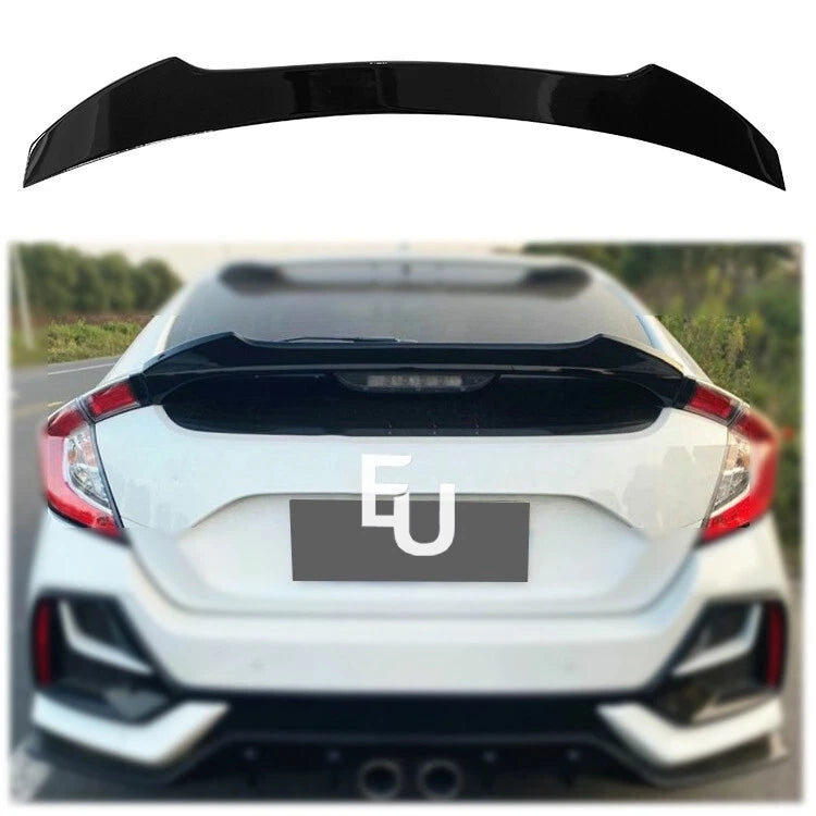 FOR HONDA CIVIC MK7 2016-2021 REAR BOOT SPOILER LIP WING GLOSS BLACK M4 R STYLE