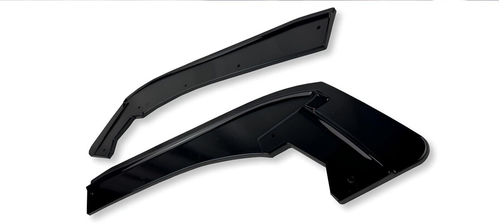 REAR BUMPER CORNER CANARDS GLOSS BLACK FOR BMW 3 SERIES F30 2015-2018