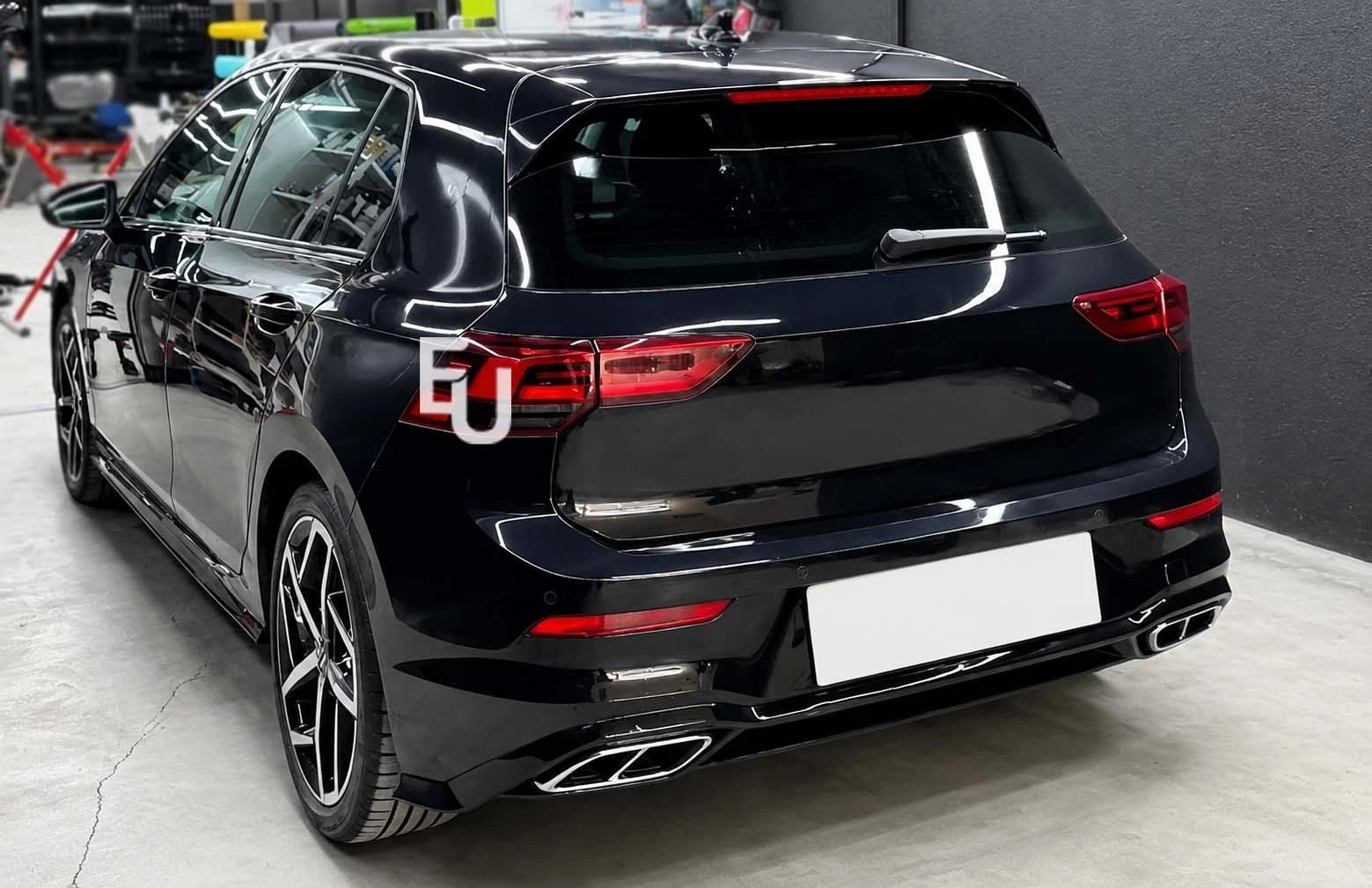 FOR VW GOLF MK8 R LINE 20-24 REAR BUMPER COMPLETE DIFFUSER TRIMS REFLECTORS NEW
