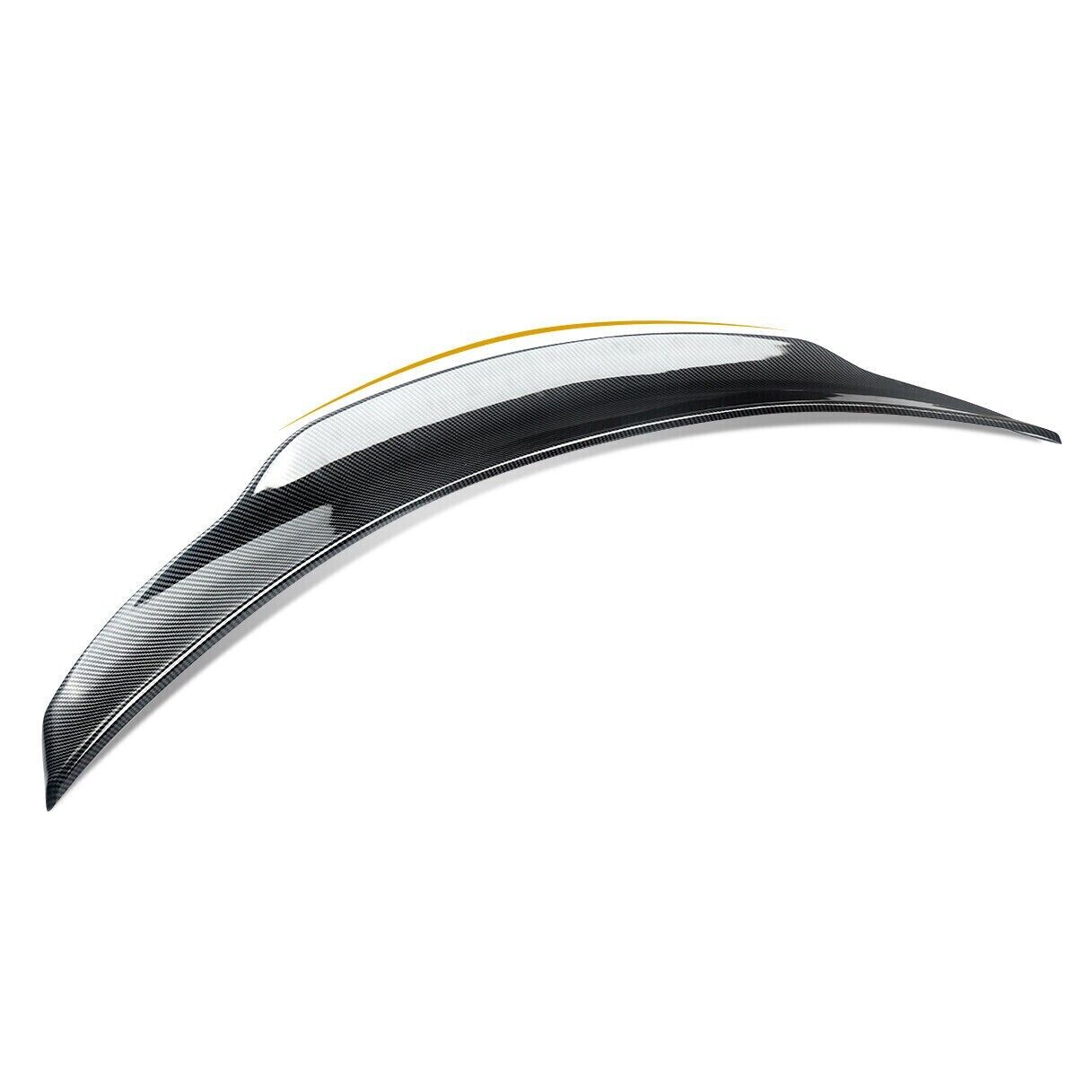 FOR MERCEDES C CLASS W205 RENNTECH PSM STYLE REAR BOOT SPOILER LIP CARBON LOOK