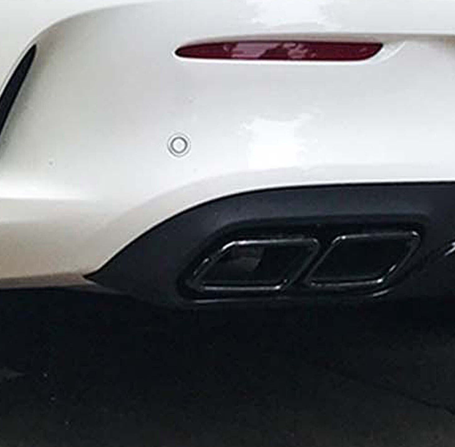 FOR MERCEDES C CLASS C205 COUPE AMG C63 LOOK REAR DIFFUSER WITH TAILPIPE BLACK