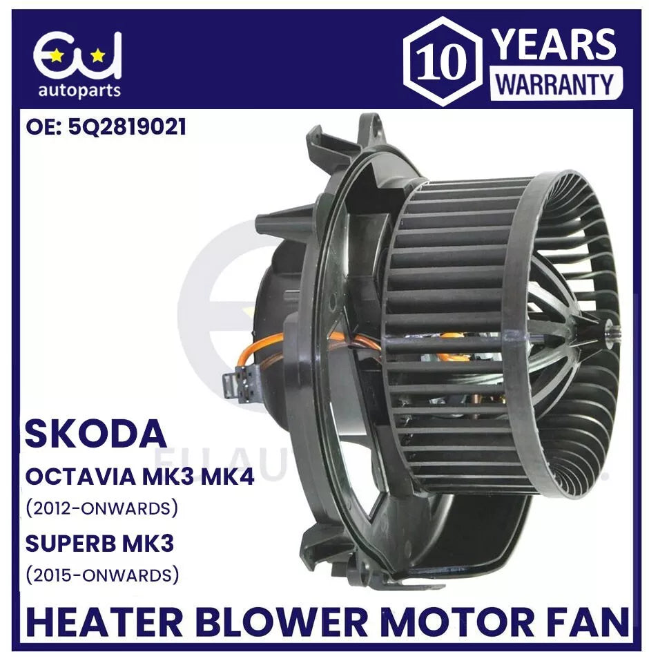 HEATER BLOWER MOTOR FAN FOR SKODA OCTAVIA MK3 MK4 2012-ON SUPERB MK3 2015-ON
