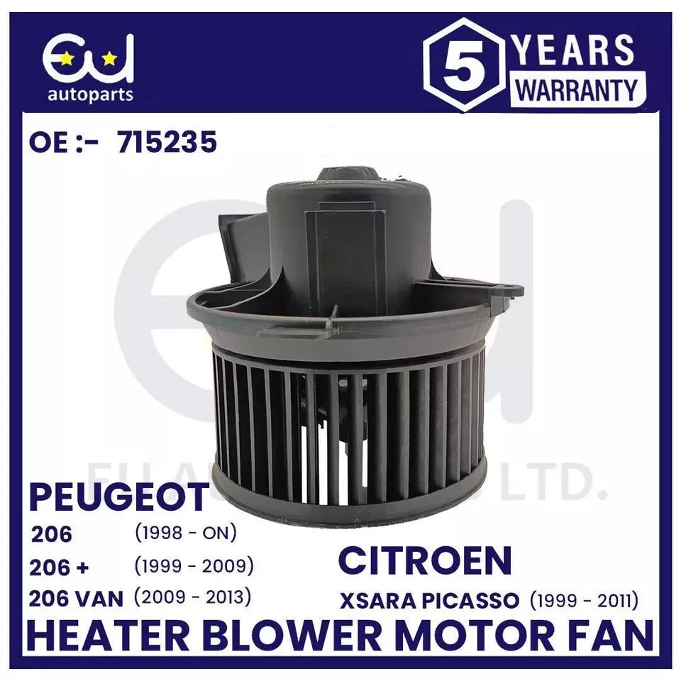 HEATER BLOWER MOTOR FAN FOR CITROEN XSARA PICASSO N68 99-11 PEUGEOT 206 1999-ON
