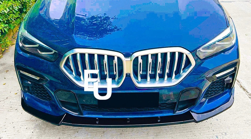 FOR BMW X6 G06 M SPORT FRONT BUMPER SPLITTER LIP SPOILER GLOSS BLACK 2019-2022