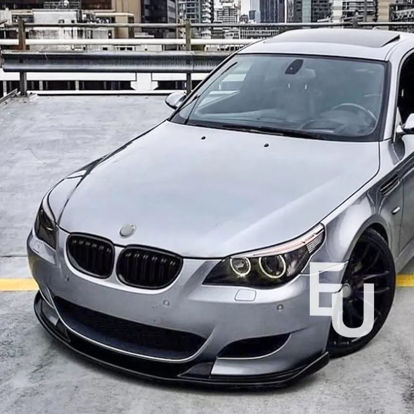 FOR BMW 5 SERIES E60 E61 M5 2004-2010 FRONT SPLITTER LIP BUMPER GLOSS BLACK