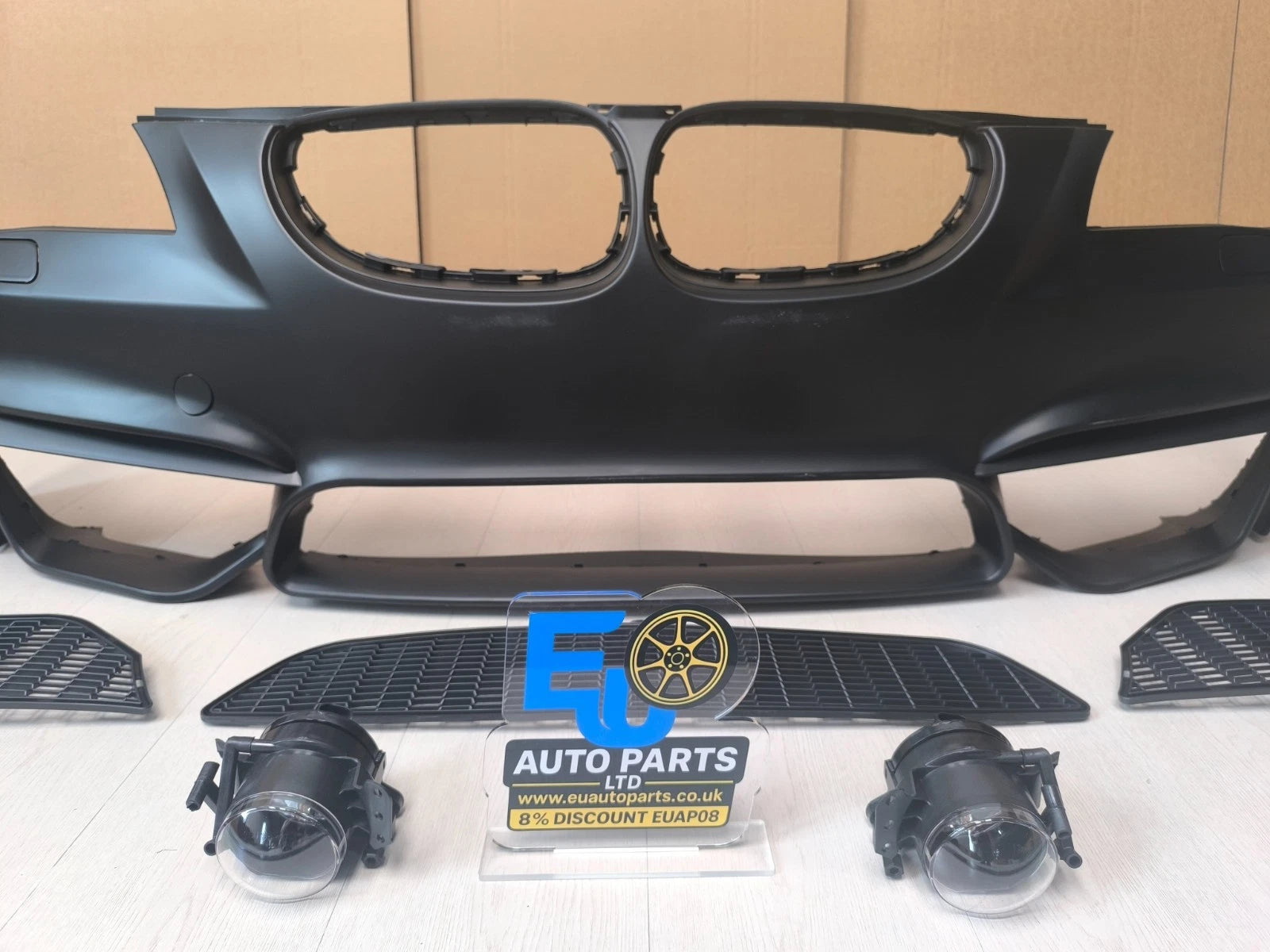 FOR BMW 5 SERIES E60 E61 2003-2010 M4 STYLE FRONT BUMPER SPLITTER WASHER HOLES