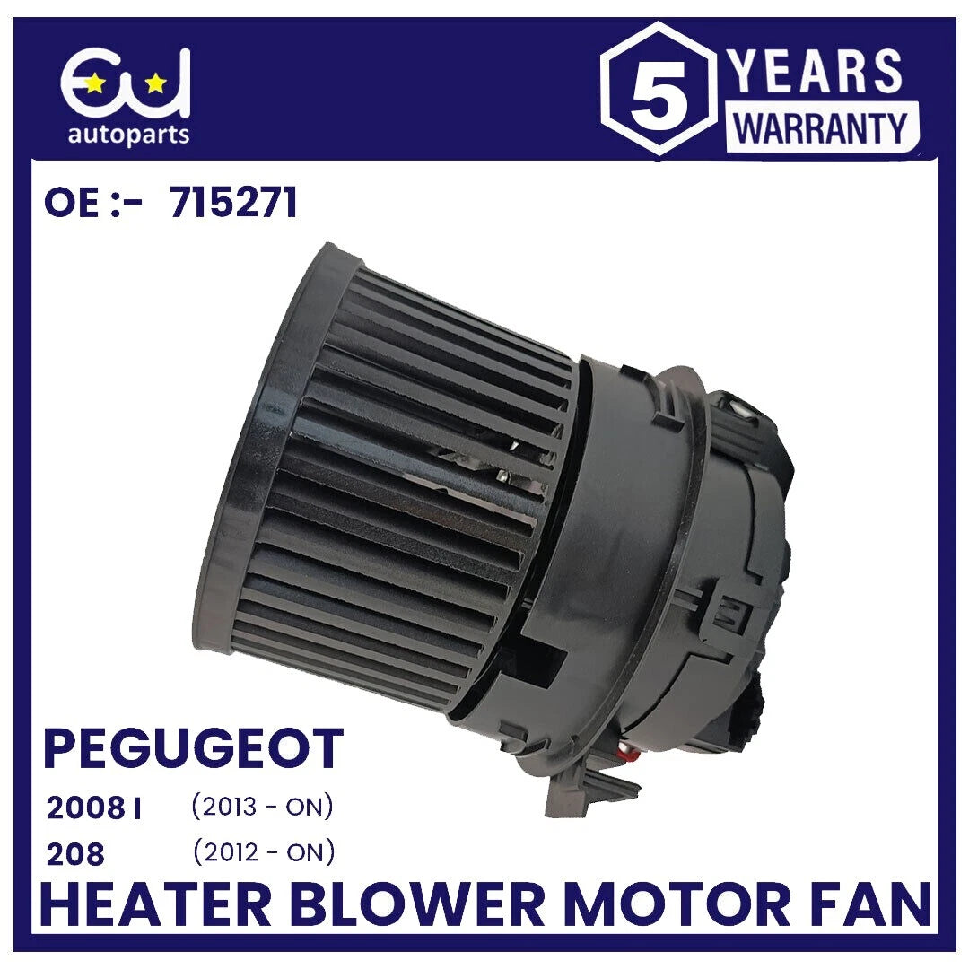 HEATER BLOWER MOTOR FAN FOR PEUGEOT 208 2008 MK1 CITROEN C3 MK3 12+ 1608182080