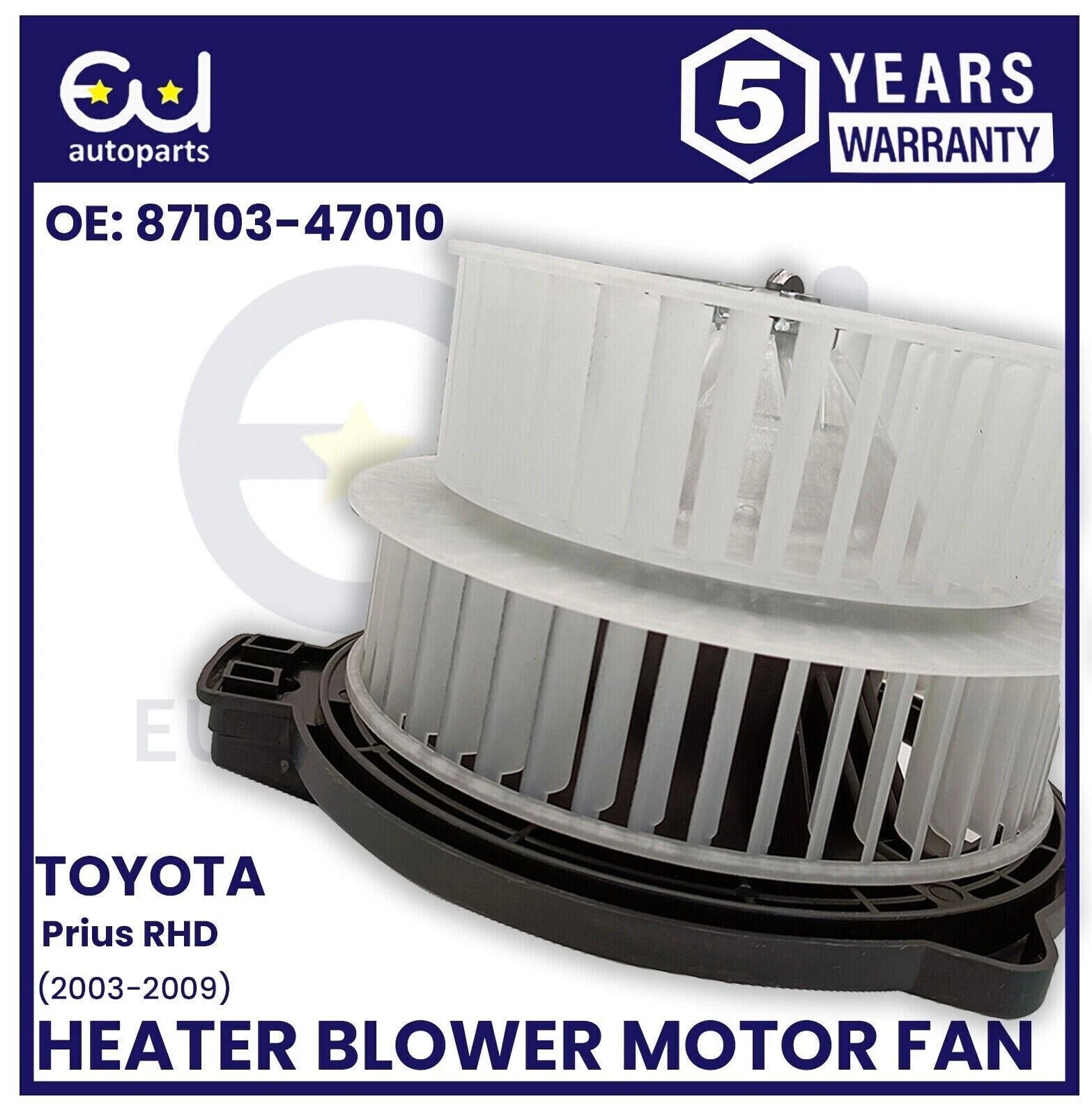 FOR TOYOTA PRIUS HEATER BLOWER MOTOR FAN 2003-2009 8710347010 RHD ONLY