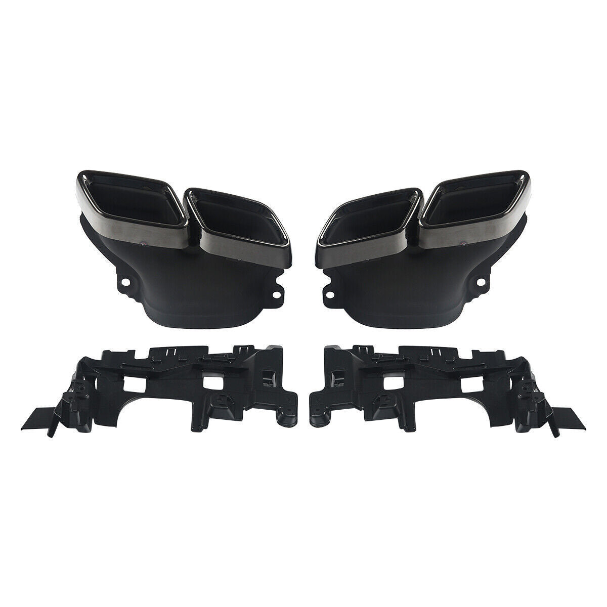 FOR MERCEDES GLC CLASS X253 GLC63 AMG STYLE REAR DIFFUSER & TAIL PIPES 16-19