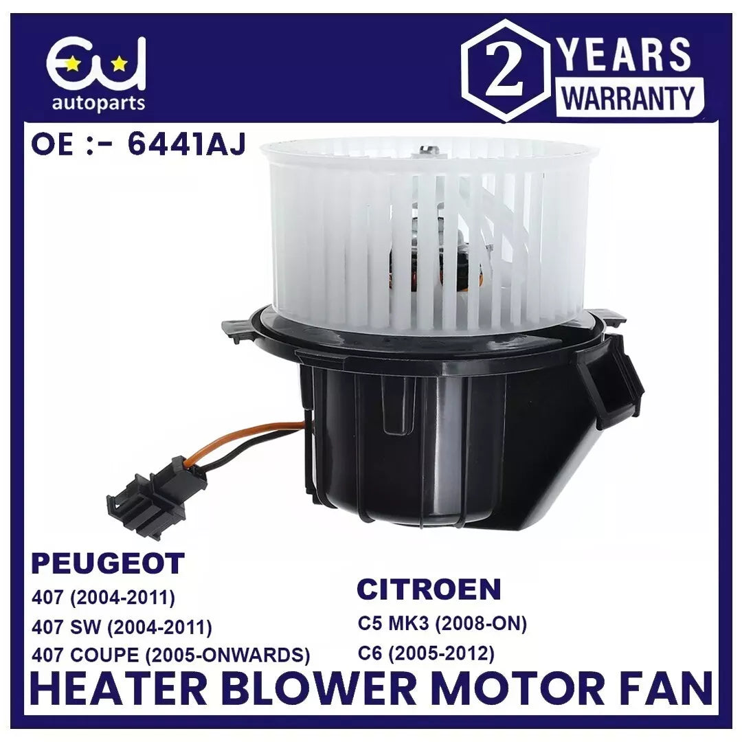 HEATER BLOWER MOTOR FAN FOR PEUGEOT 407 SW 2004-ON CITROEN C5 MK3 C6 2008-ON RHD