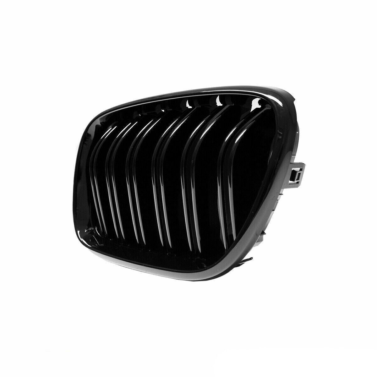 FOR BMW F25 X3 F26 X4 2010-14 GLOSS BLACK FRONT KIDNEY DUAL TWIN GRILLE GRILL