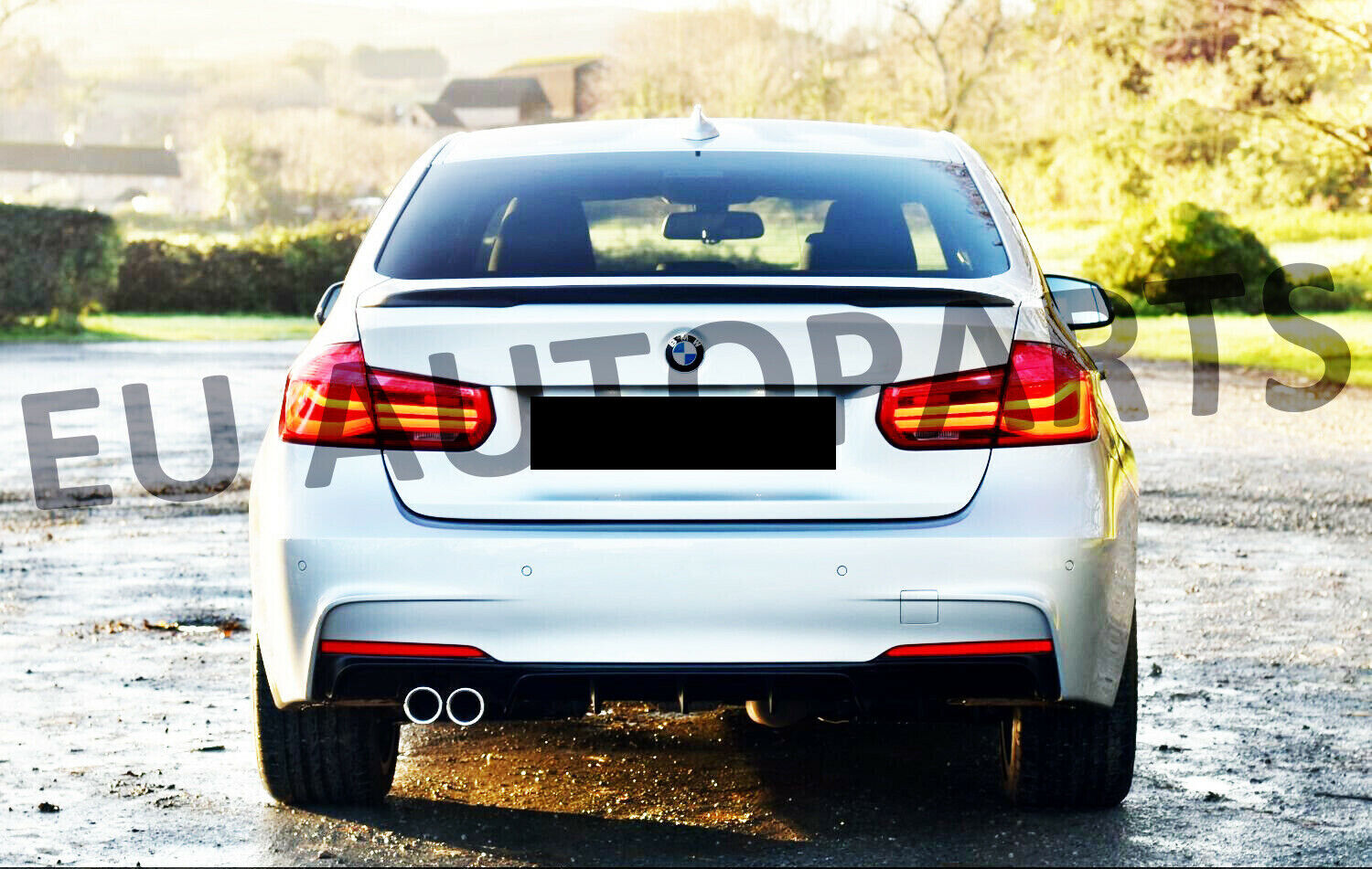 FOR BMW 3 SERIES F30 F31 REAR DIFFUSER BUMPER M SPORT  TWIN EXHAUST 2011-2019