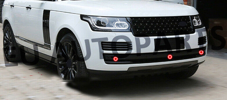 FOR RANGE ROVER VOGUE AUTOBIOGRAPHY FRONT BUMPER TRIM 3 PIECE GLOSS BLACK 13-17