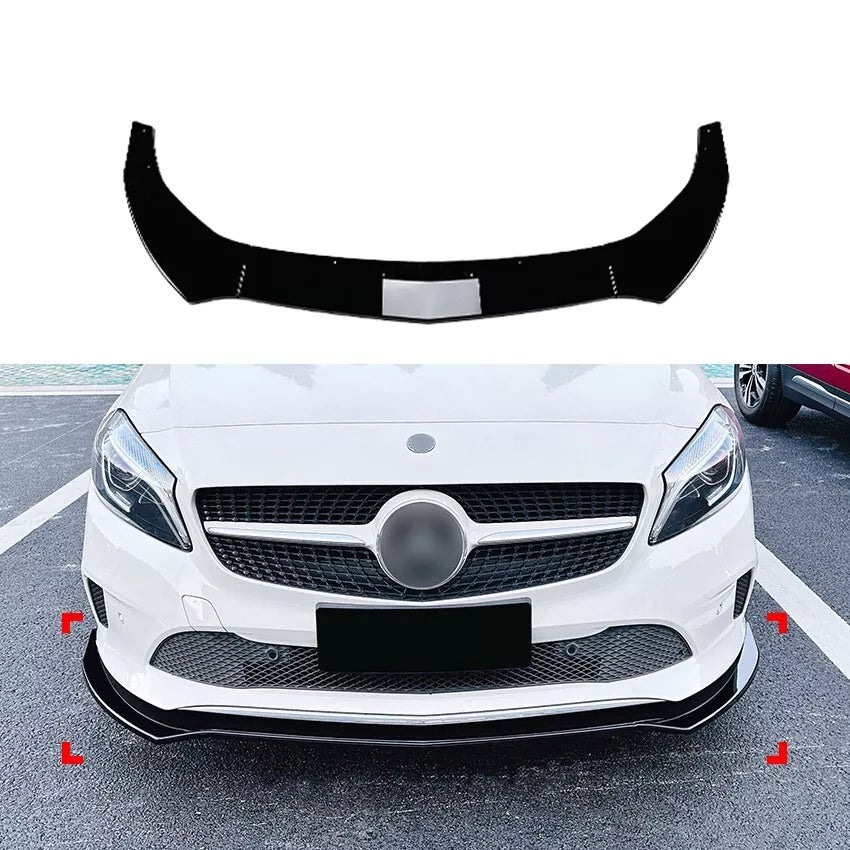 FRONT SPLITTER LIP FOR MERCEDES A CLASS W176 SE FACELIFT STANDARD LCI 2015-2018