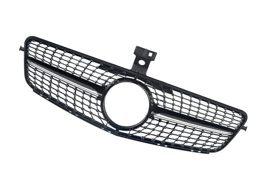 FOR MERCEDES C-CLASS W204 S204 C204 GRILL GRILLE AMG SILVER CHROME DIAMOND 08-14