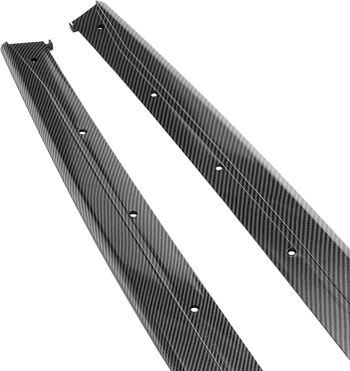 FOR BMW 3 SERIES F30 F31 M SPORT SIDE SKIRT EXTENSION CARBON FIBER LOOK 2012-19