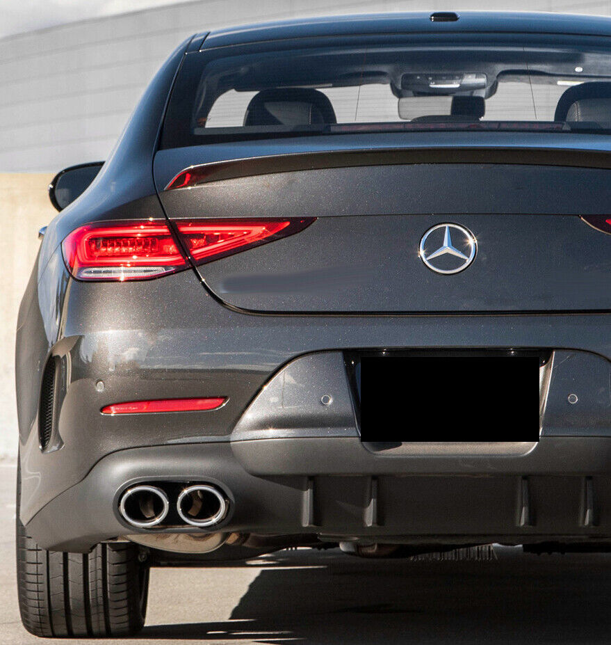 FOR MERCEDES CLS C257 AMG 53 STYLE REAR DIFFUSER & BLACK TAILPIPES 2018 ONWARDS