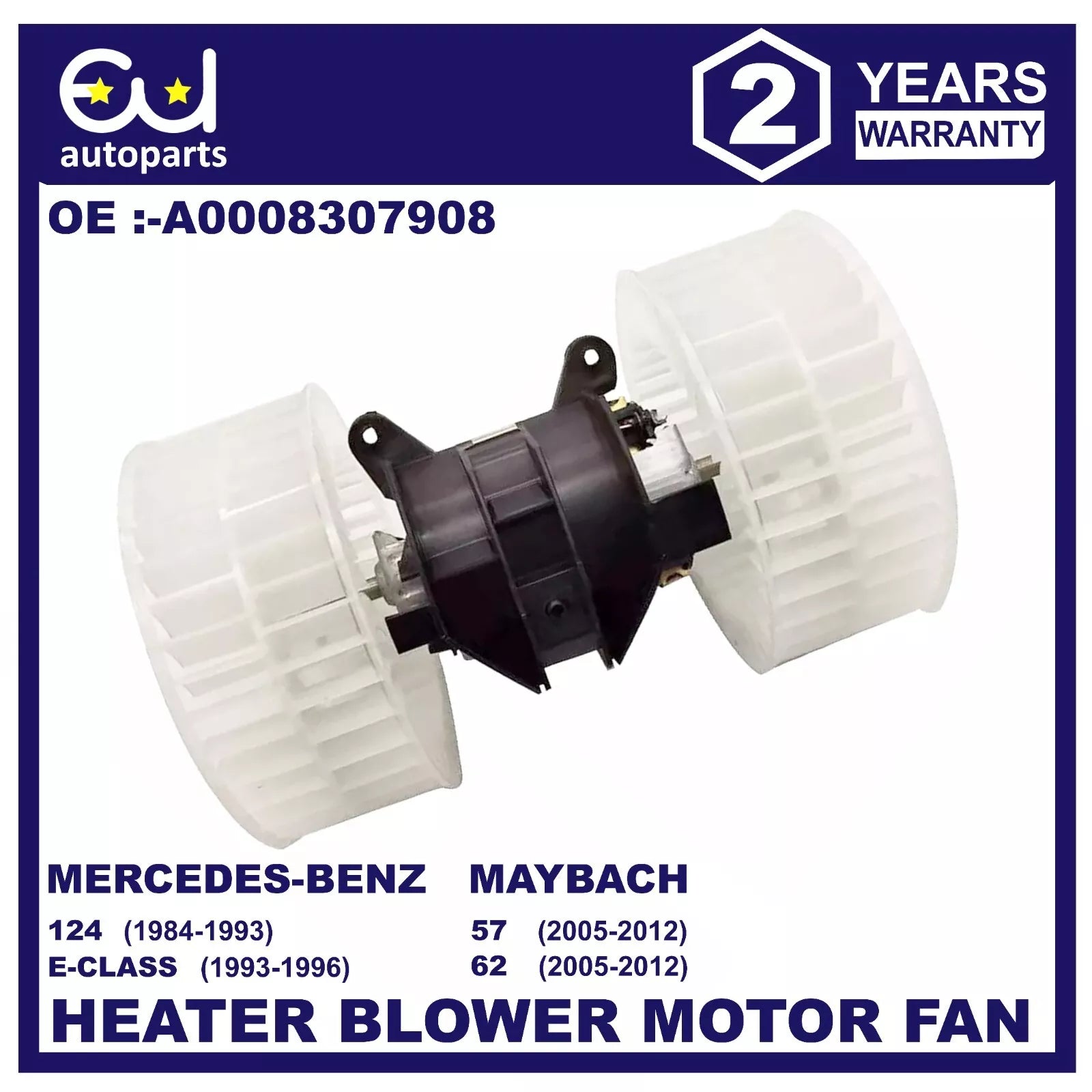 HEATER BLOWER MOTOR FAN FOR MERCEDES E CLASS W124 C124 A124 85-95 8EW009159101