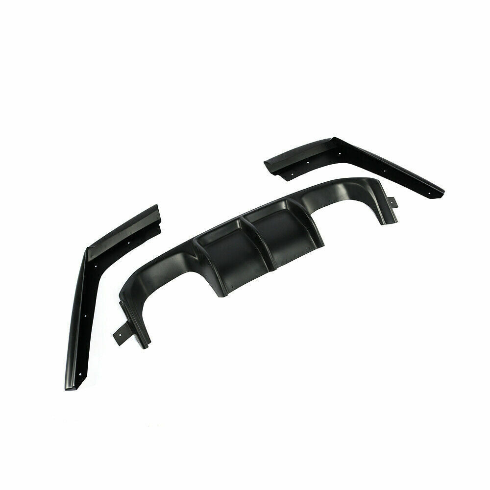 FOR BMW 3 4 SERIES F80 F82 M3 M4 REAR DIFFUSER VALANCE V STYLE MATTE BLACK 13-18