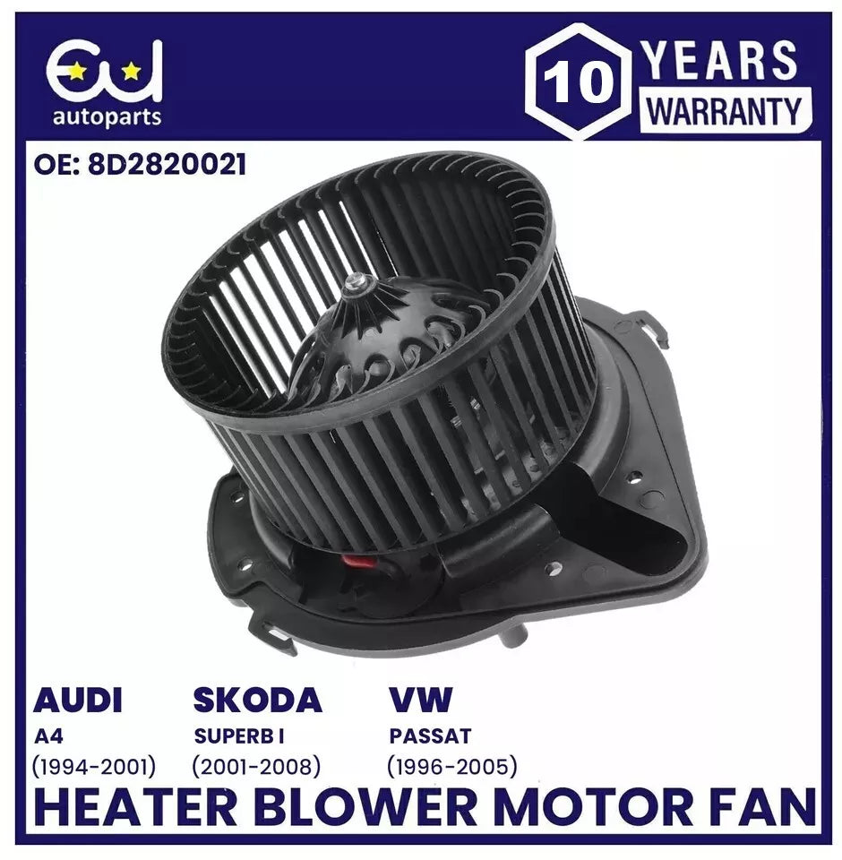 HEATER BLOWER MOTOR FAN FOR AUDI A4 B5 1995-2001 VW PASSAT 1996-2005 8D2820021