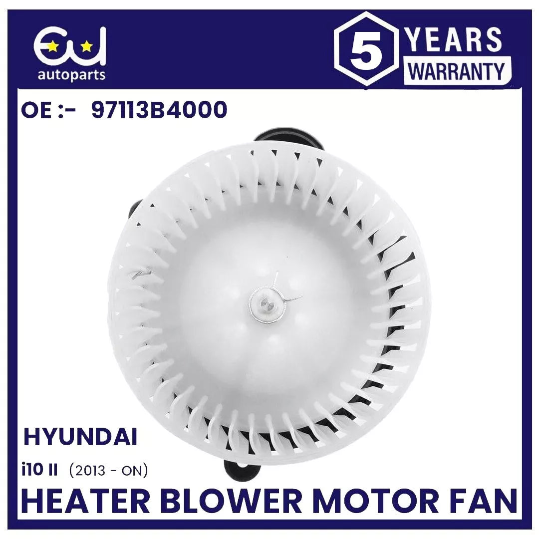 HEATER BLOWER MOTOR FAN FOR HYUNDAI I10 MK2 BA IA 2013-2023 1.0 1.2 97113-B4000