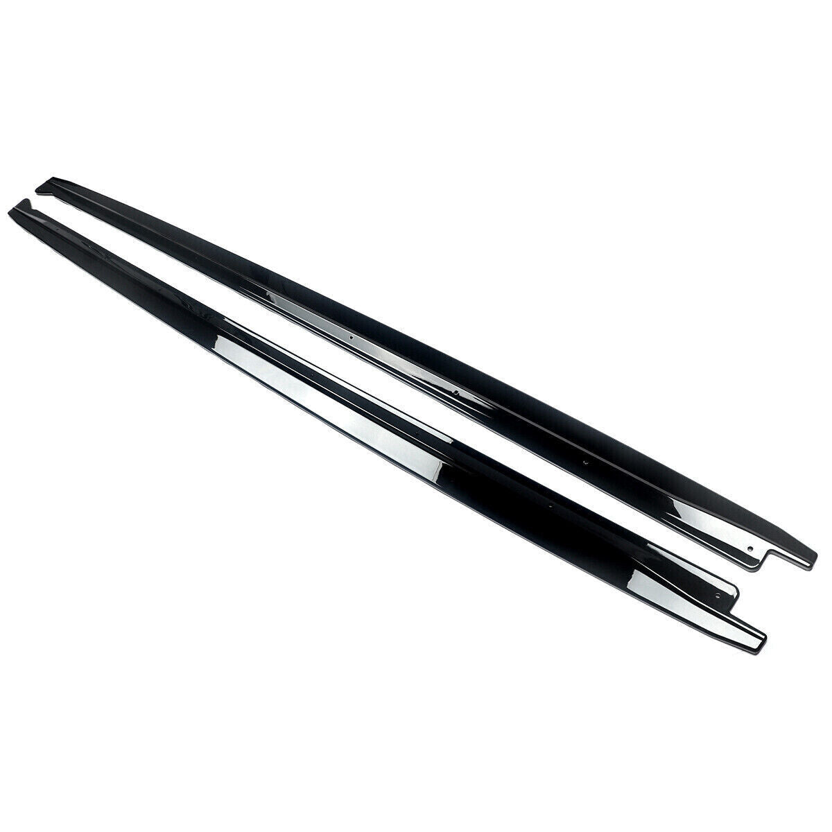 FOR BMW X5M F85 F15 X6M F86 F16 GLOSS BLACK SIDE SKIRT EXTENSION BLADE LIP 14-18