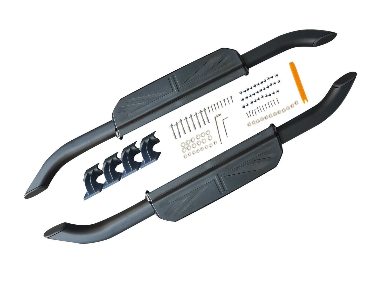 RUNNING BOARD SIDE STEPS FOR LAND ROVER DEFENDER 90 L663 UNION JACK DESIGN 20+