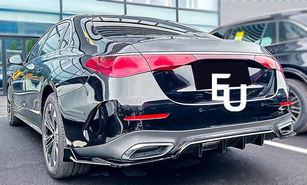 FOR MERCEDES BENZ CLASS W214 S214 REAR BUMPER DIFFUSER LIP KIT GLOSS BLACK 24-25