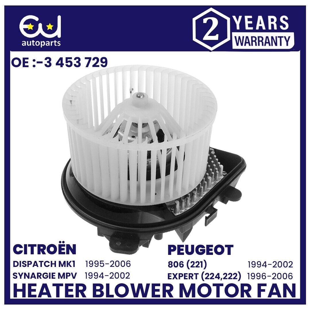 HEATER BLOWER MOTOR FAN W/ RESISTOR LEFT FOR CITROEN DISPATCH PEUGEOT EXPERT 806