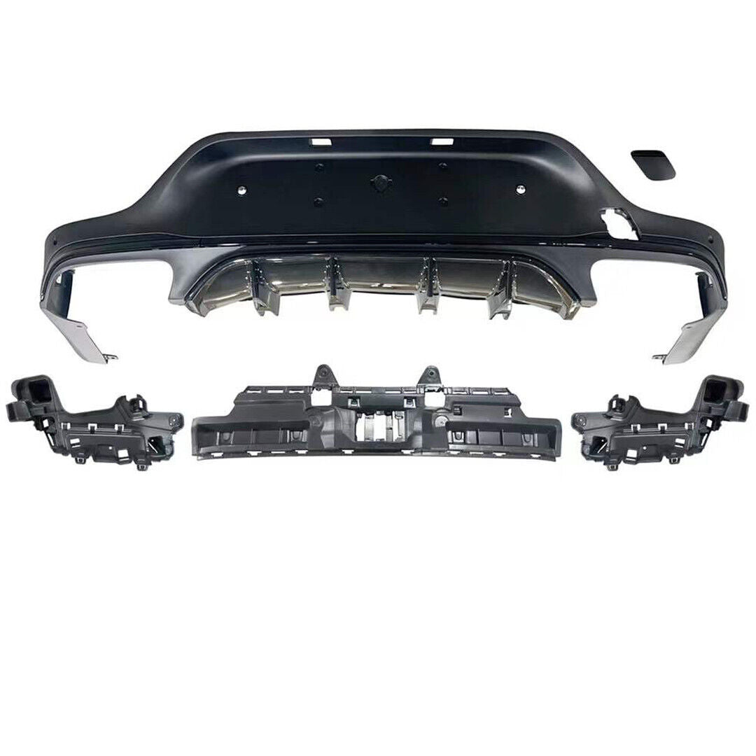 REAR DIFFUSER & BLACK PIPES FOR MERCEDES GLC C253 COUPE AMG GLC43 STYLE 2016+