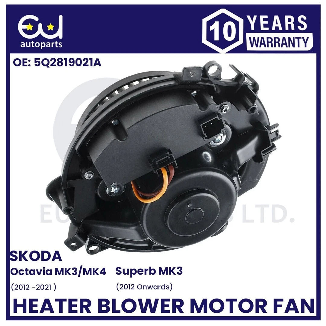 HEATER BLOWER MOTOR FAN WITH RESISTOR FOR SKODA OCTAVIA MK3 MK4 SKODA SUPERB MK3