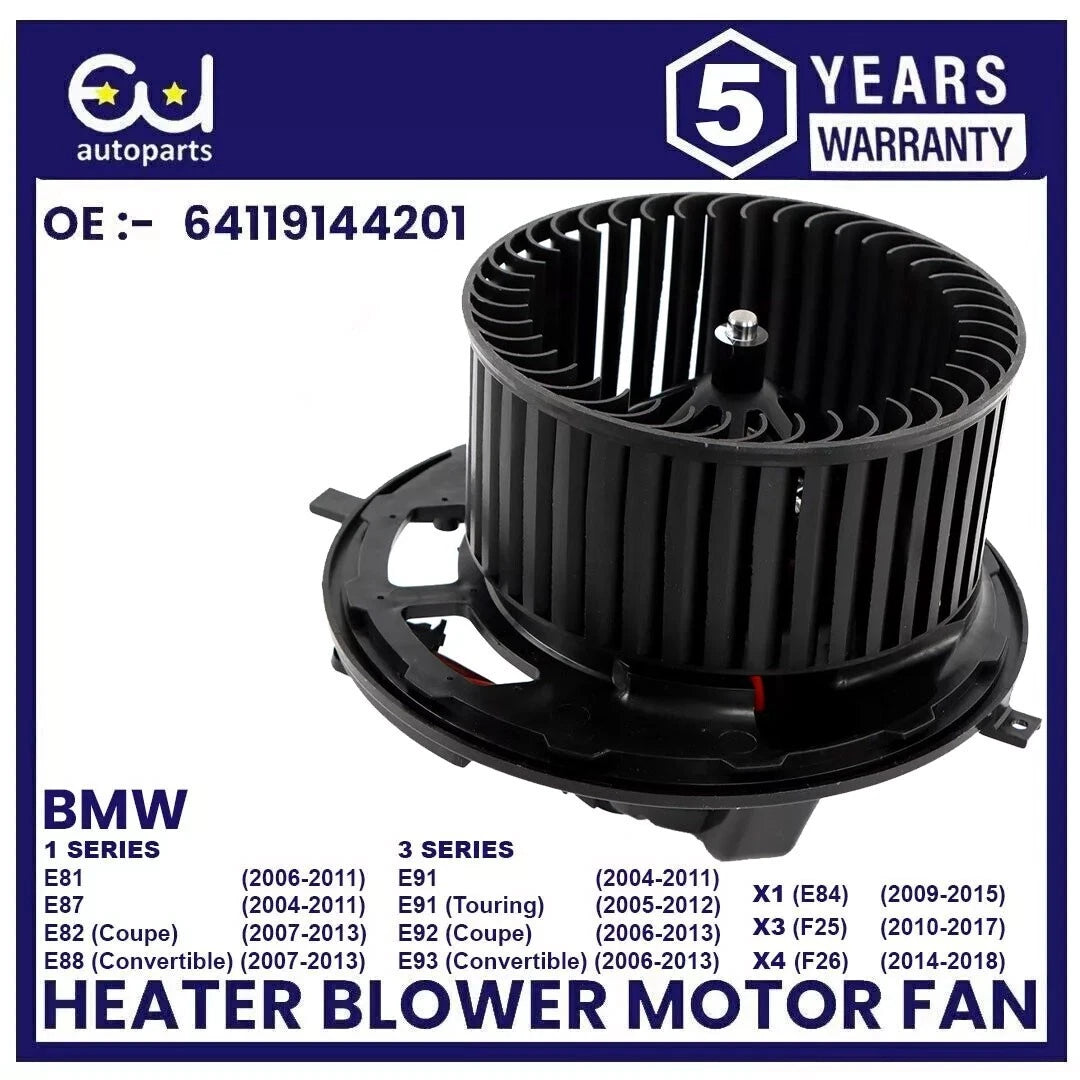 HEATER BLOWER MOTOR FAN FOR BMW 3 SERIES E90 E91 E92 E93 E84 E82 E87 F25 F26 RHD