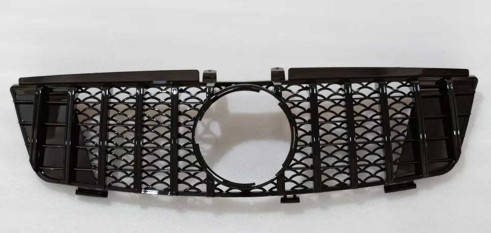 FOR MERCEDES M CLASS ML W164 ML PANAMERICANA GT GRILLE 2005-2008 GLOSS BLACK OEM
