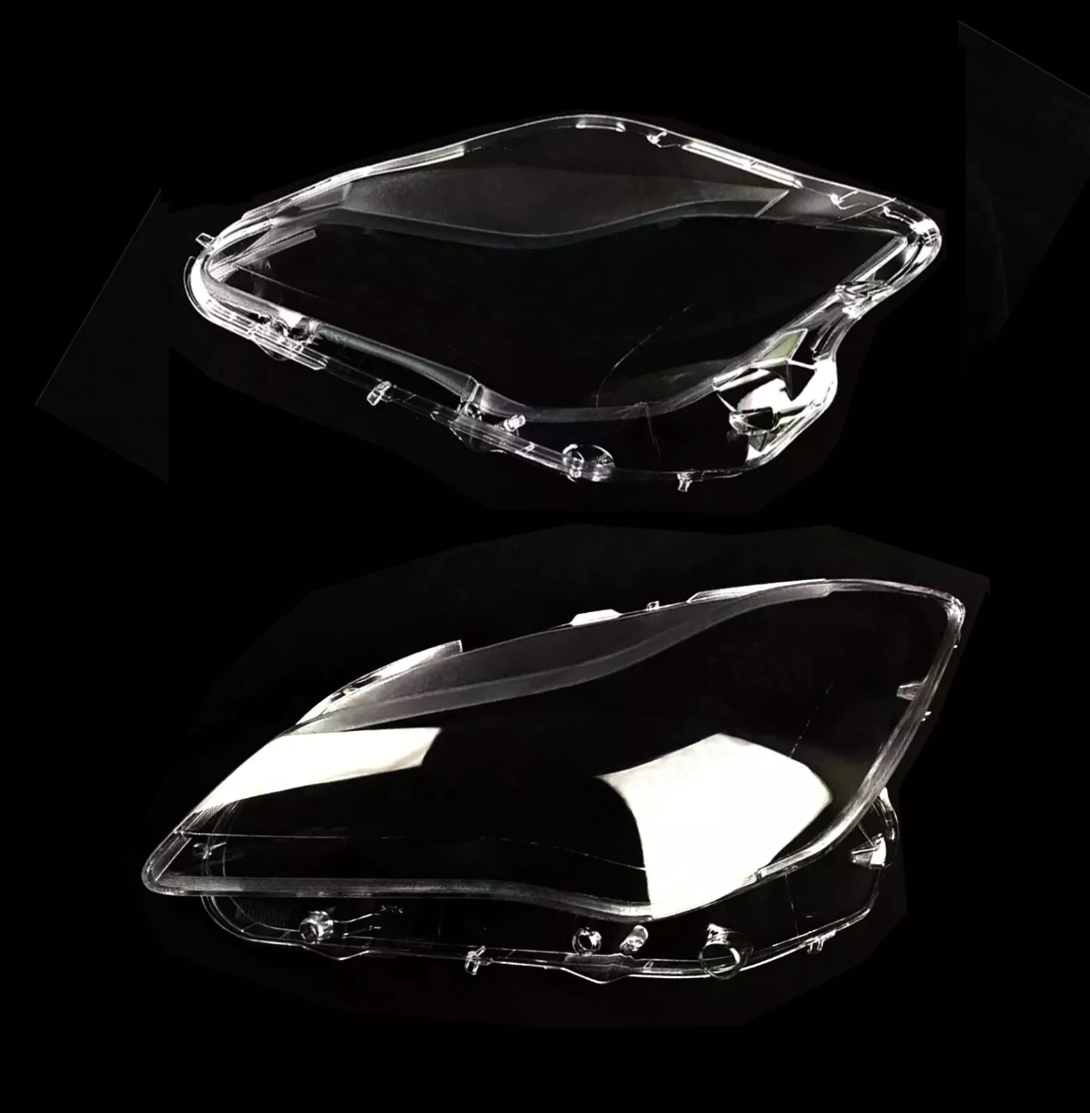 PAIR FOR MASERATI QUATTROPORTE MK6 M156 HEADLAMP HEADLIGHT LENS COVER 2016-2019