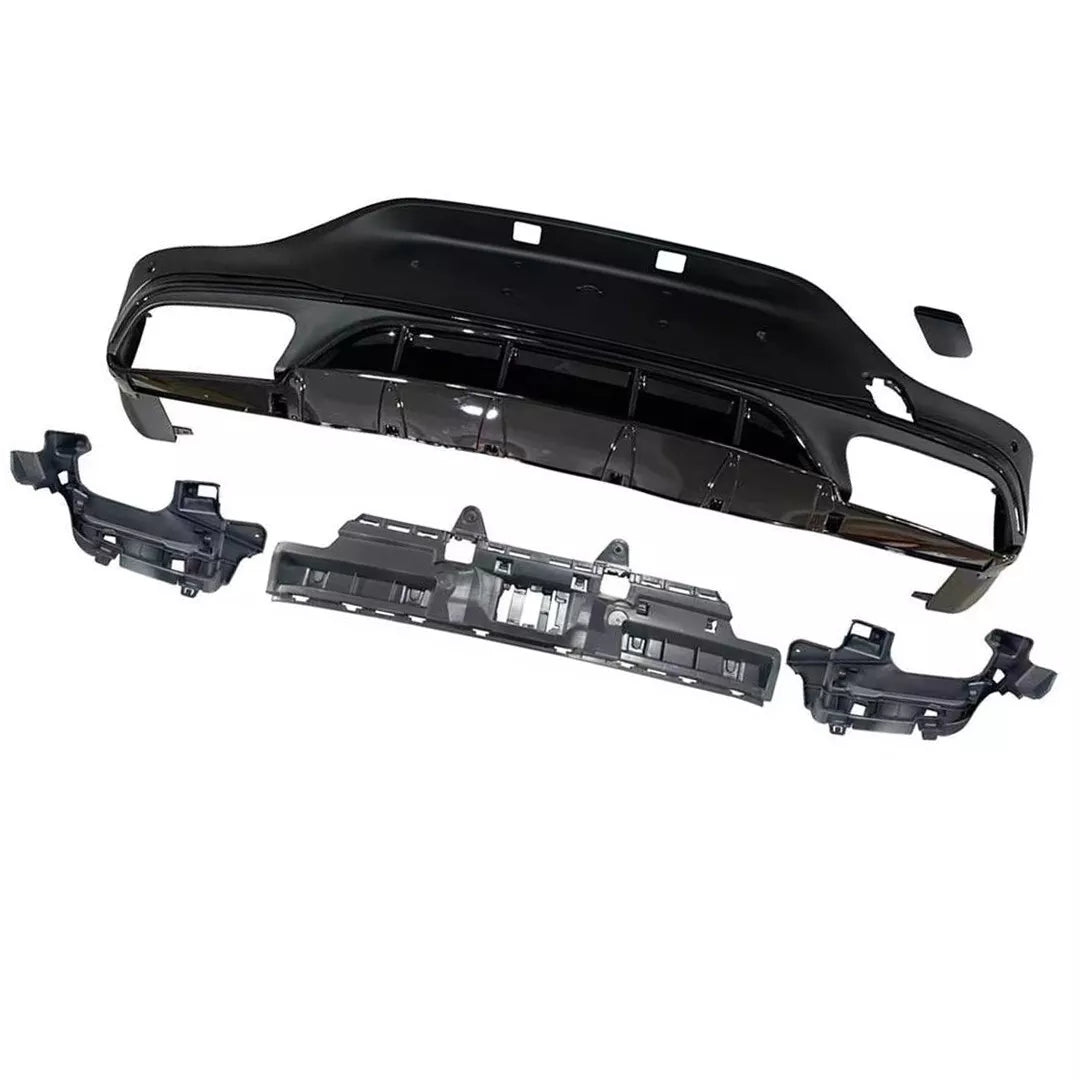FOR MERCEDES GLC C253 COUPE AMG GLC63 STYLE REAR DIFFUSER & BLACK PIPES 2016+ UK